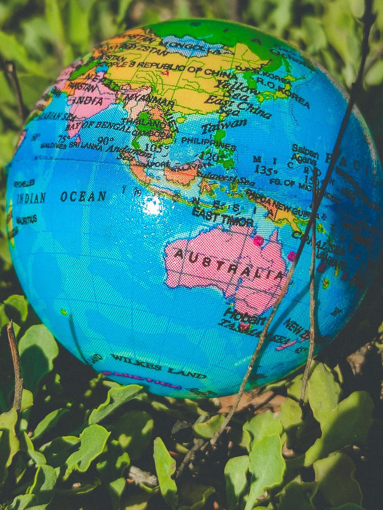 Selling Surge Protection for Australia, Oceania and Asia. Globe showing this part of the world